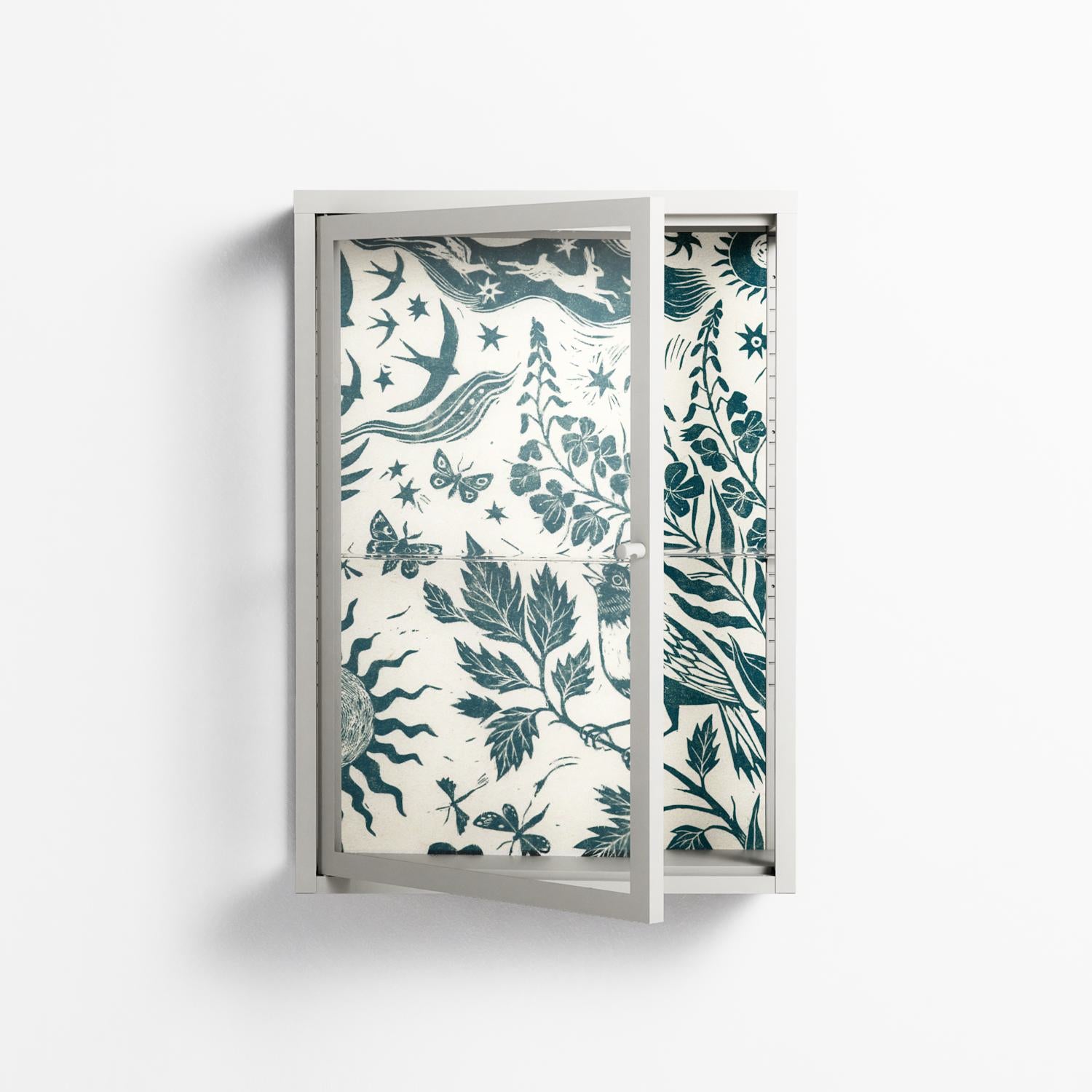 Ode to Summer 3 - Wall Cabinet - Diana Catchpole - Chalk - Clear glass