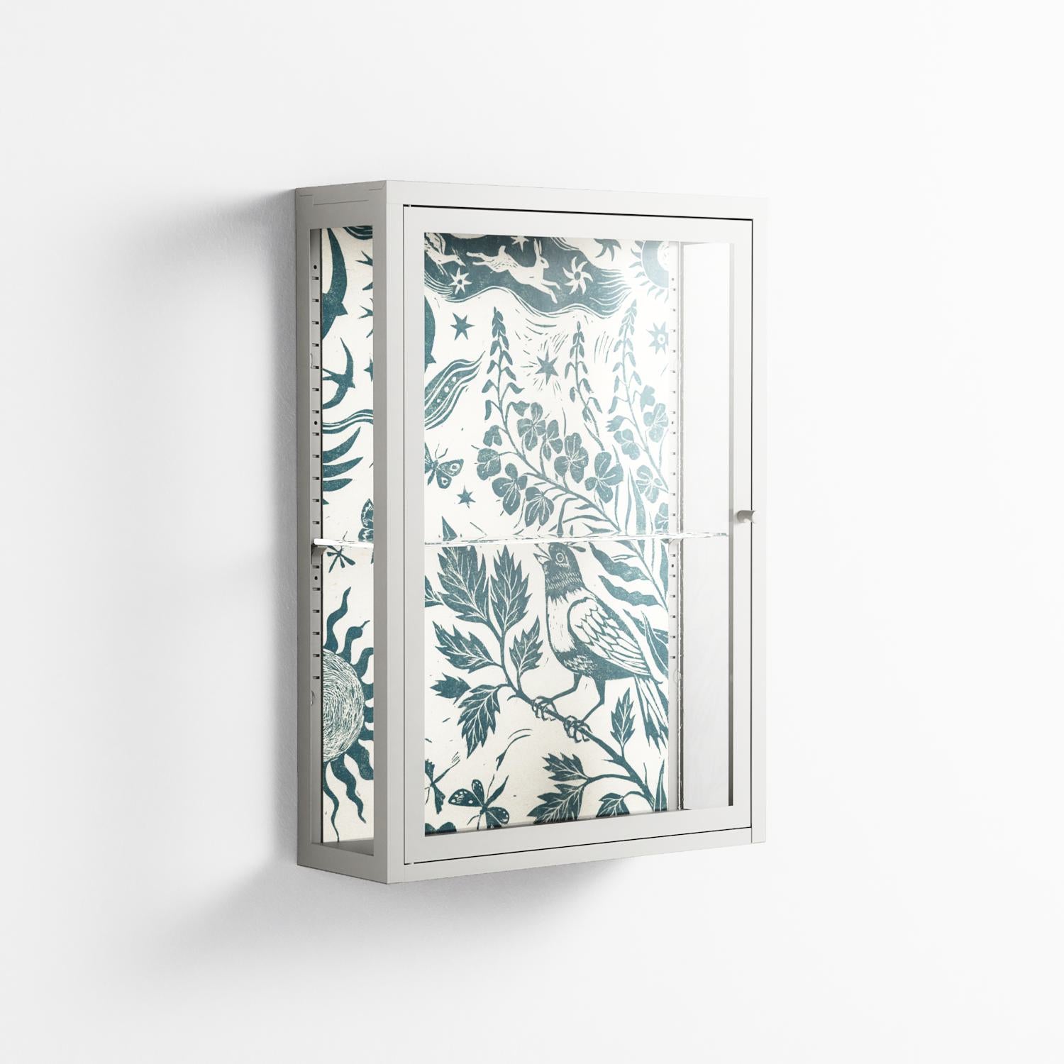 Ode to Summer 3 - Wall Cabinet - Diana Catchpole - Chalk - Clear glass