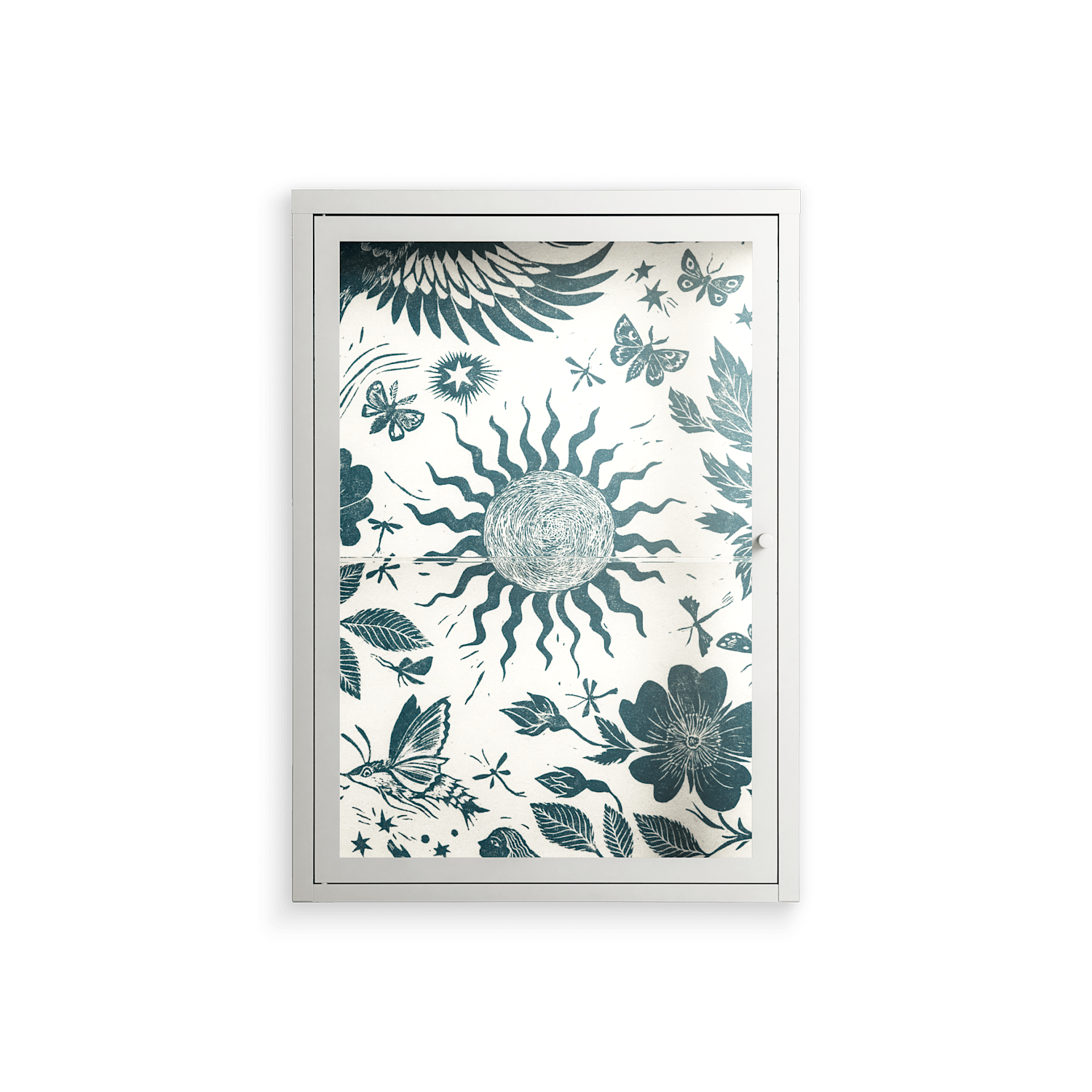 Ode to Summer 6 - Wall Cabinet - Diana Catchpole - Chalk - Clear glass