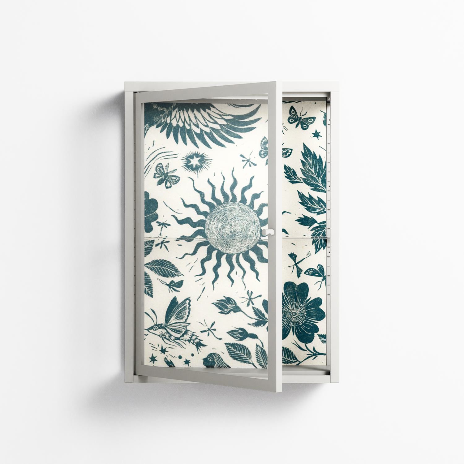 Ode to Summer 6 - Wall Cabinet - Diana Catchpole - Chalk - Clear glass