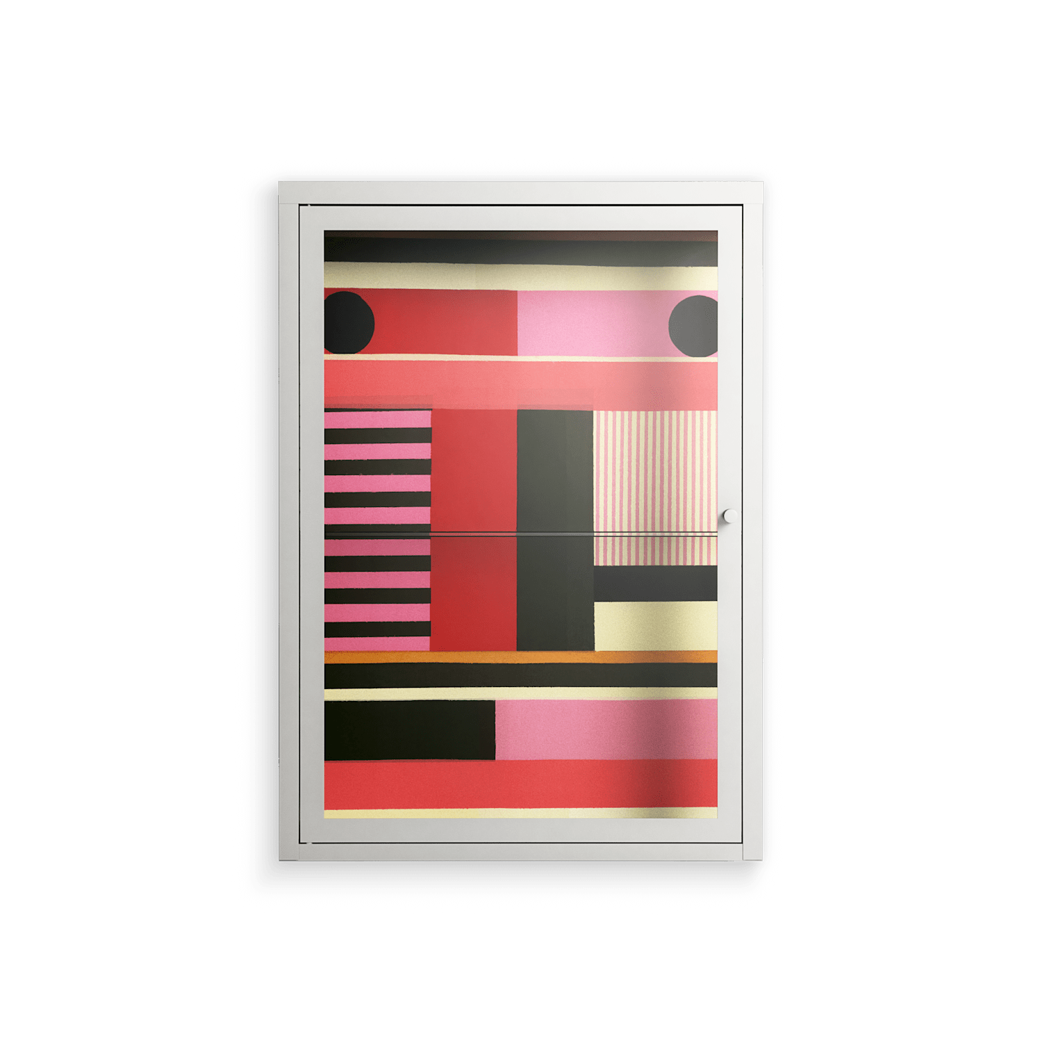 Harmonic - Wall Cabinet - Rikki Hewitt - Chalk - Clear glass