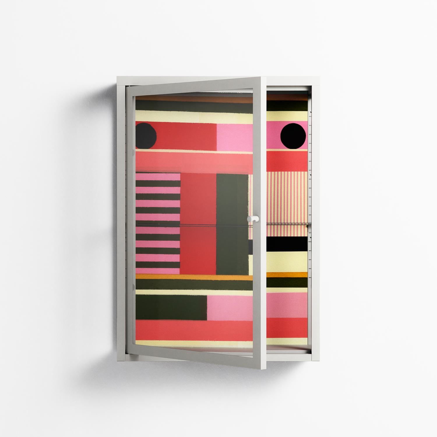 Harmonic - Wall Cabinet - Rikki Hewitt - Chalk - Clear glass