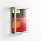 Turnstile - Wall Cabinet - Rikki Hewitt - Chalk - Clear glass