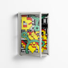 Maps - Wall Cabinet - Naia Escribano - Chalk - Clear glass