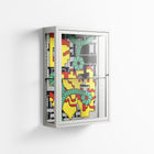 Maps - Wall Cabinet - Naia Escribano - Chalk - Clear glass