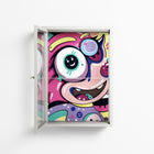 HappyFe - Wall Cabinet - Maddalena Fanfani - Chalk - Clear glass