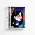 Chained To Perception - Wall Cabinet - Mathilda Kienast - Chalk - Clear glass