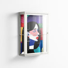 Chained To Perception - Wall Cabinet - Mathilda Kienast - Chalk - Clear glass
