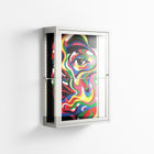 Orbiting Around Herself - Wall Cabinet - Mathilda Kienast - Chalk - Clear glass