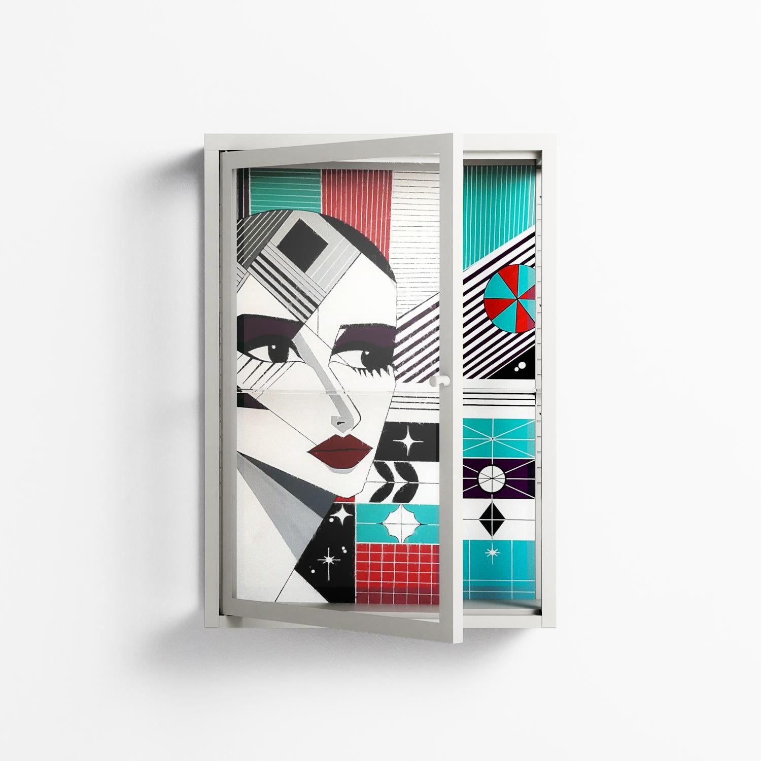 The Dessolution - Wall Cabinet - Mathilda Kienast - Chalk - Clear glass