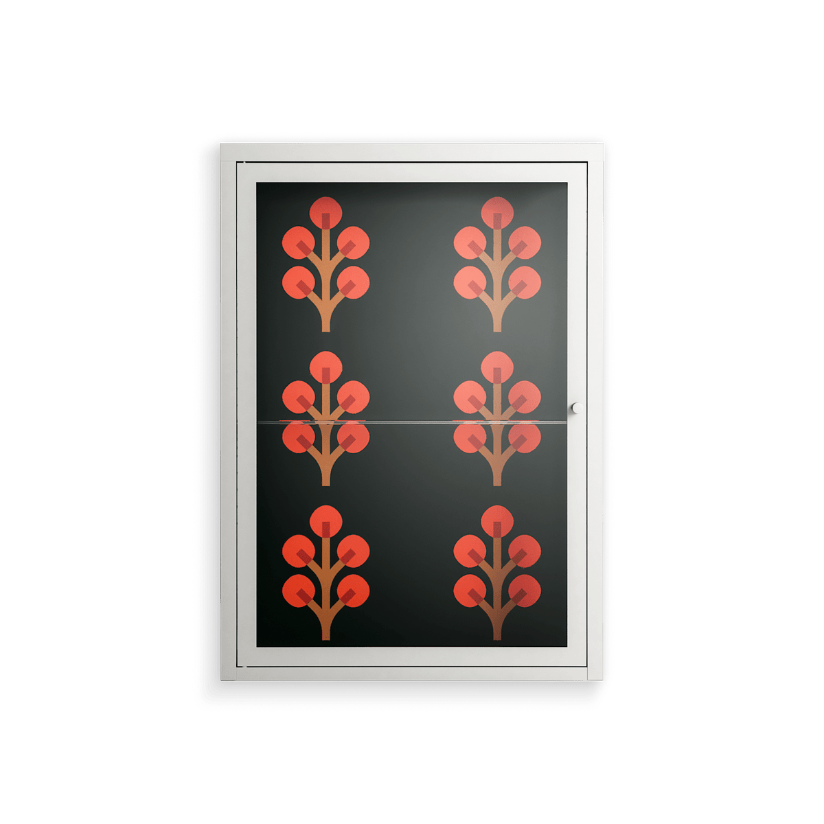 Berry Branch - Wall Cabinet - Ethan Fender - Chalk - Clear glass