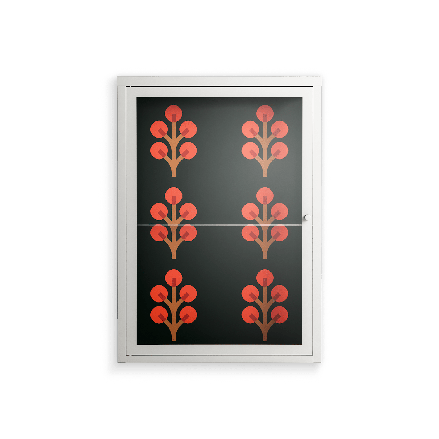 Berry Branch - Wall Cabinet - Ethan Fender - Chalk - Clear glass