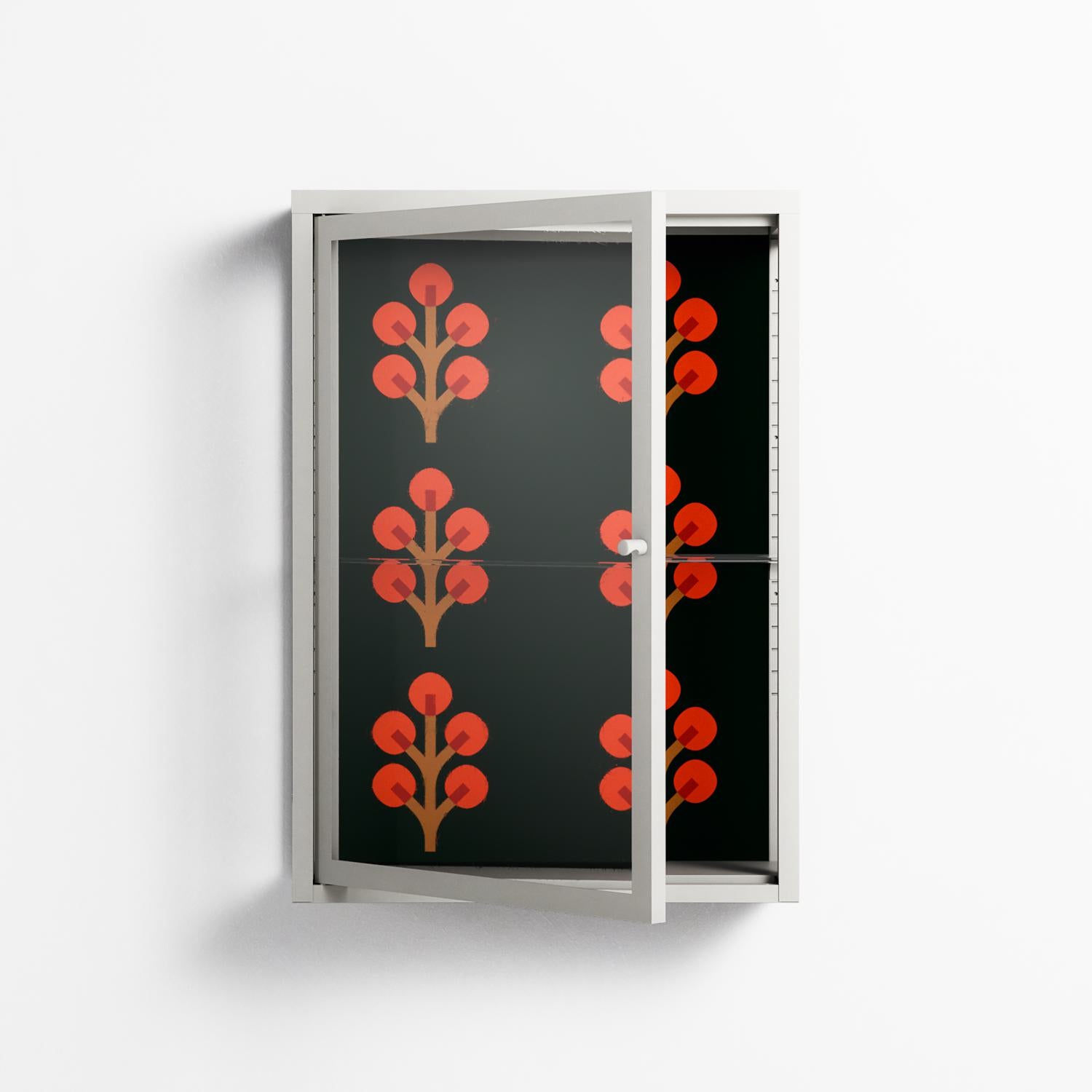 Berry Branch - Wall Cabinet - Ethan Fender - Chalk - Clear glass