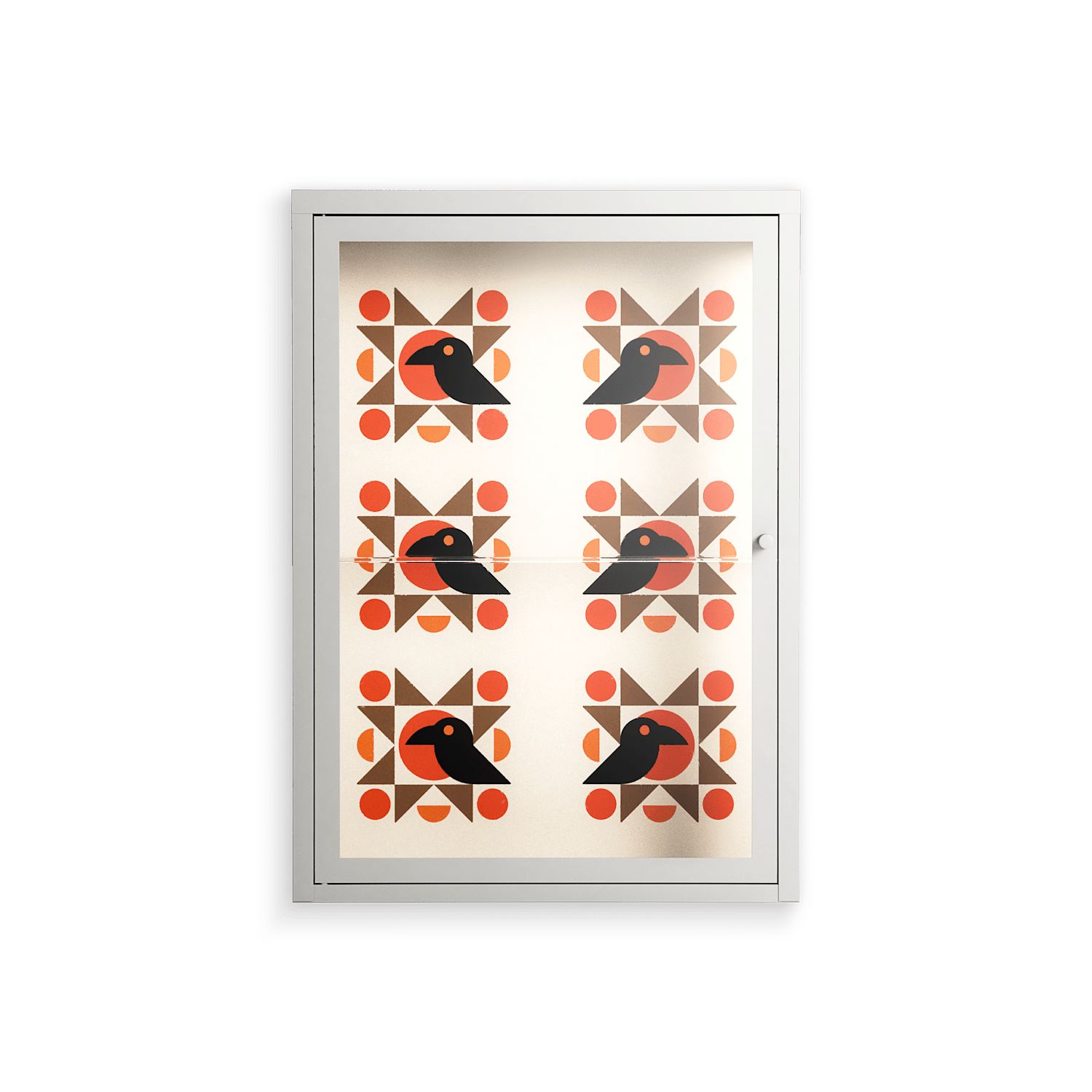 Crow Del Sol - Wall Cabinet - Ethan Fender - Chalk - Clear glass