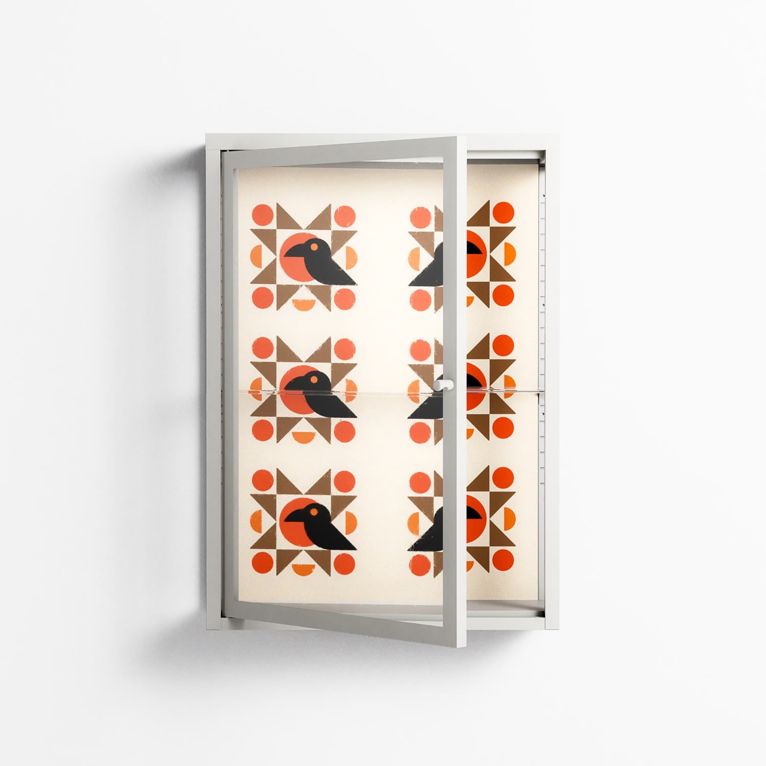 Crow Del Sol - Wall Cabinet - Ethan Fender - Chalk - Clear glass