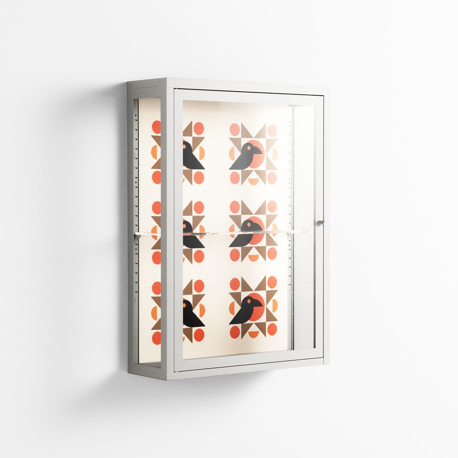 Crow Del Sol - Wall Cabinet - Ethan Fender - Chalk - Clear glass