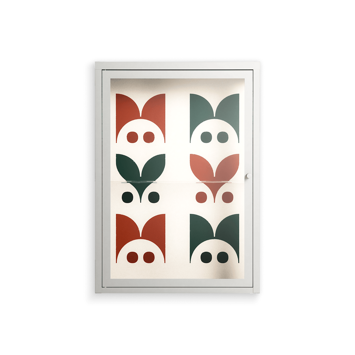 Curious Creatures - Wall Cabinet - Ethan Fender - Chalk - Clear glass