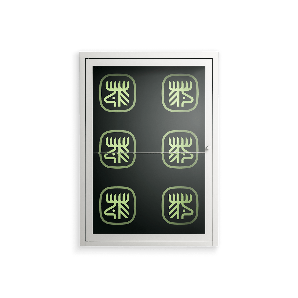 Evergreen Stag - Wall Cabinet - Ethan Fender - Chalk - Clear glass