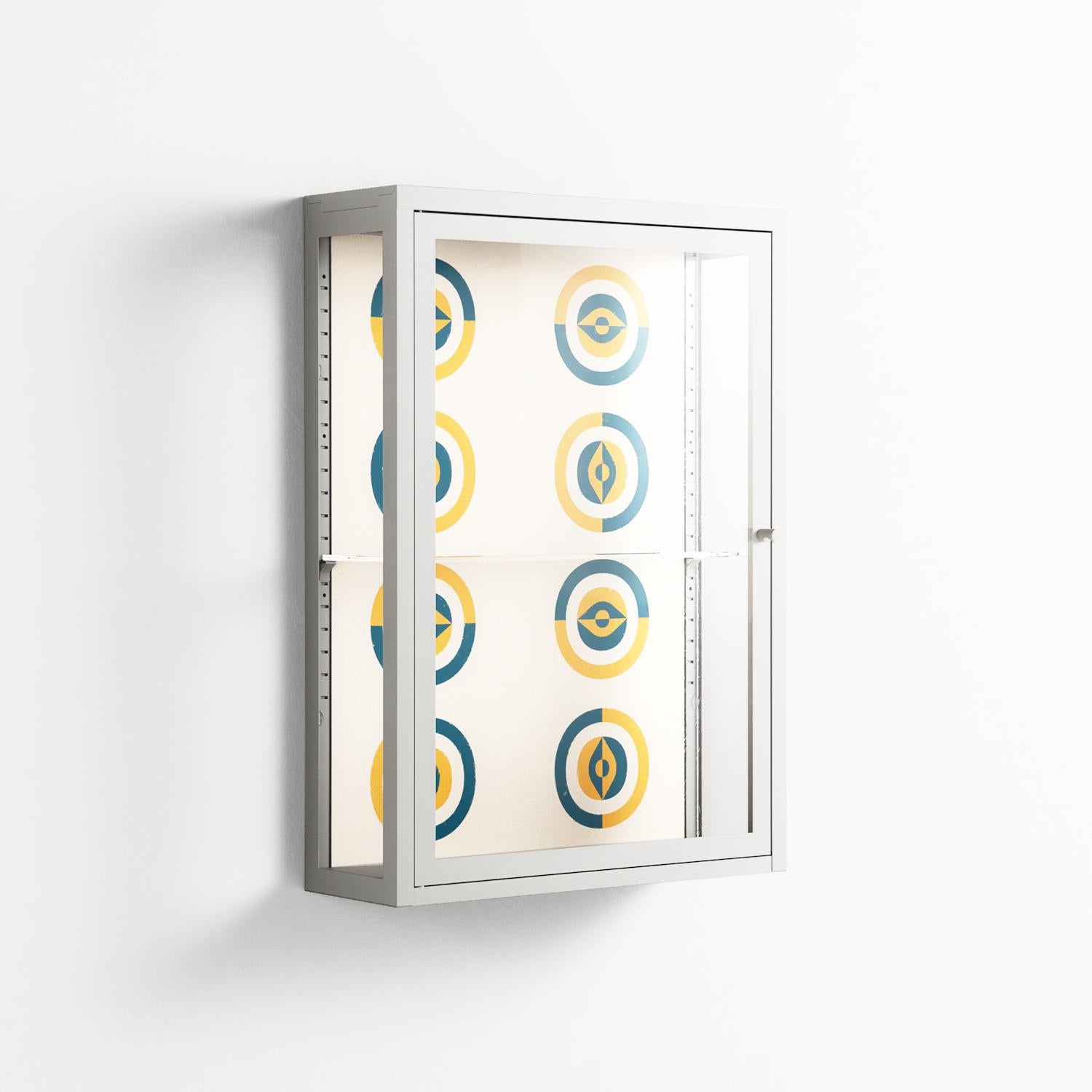 Gleam Dusk - Wall Cabinet - Ethan Fender - Chalk - Clear glass