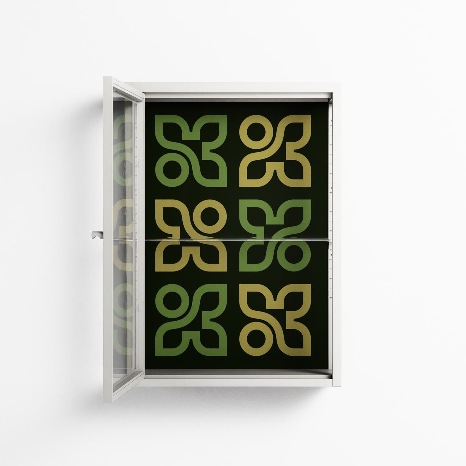 Ultra Bloom - Wall Cabinet - Ethan Fender - Chalk - Clear glass