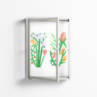 Bouquets - Wall Cabinet - Lydia Greaves - Chalk - Clear glass