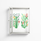 Bouquets - Wall Cabinet - Lydia Greaves - Chalk - Clear glass