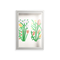 Bouquets Cream - Wall Cabinet - Lydia Greaves - Chalk - Clear glass