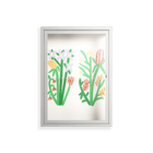 Bouquets Cream - Wall Cabinet - Lydia Greaves - Chalk - Clear glass
