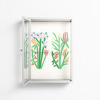 Bouquets Cream - Wall Cabinet - Lydia Greaves - Chalk - Clear glass
