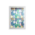 Shapes Blue - Wall Cabinet - Lydia Greaves - Chalk - Clear glass