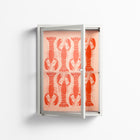 Lobsters - Wall Cabinet - Lydia Greaves - Chalk - Clear glass
