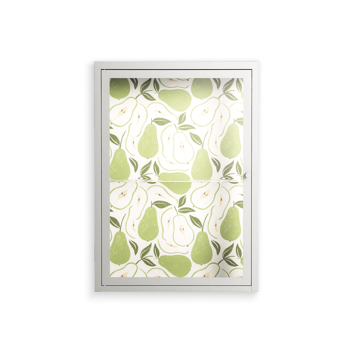 Pears - Wall Cabinet - Lydia Greaves - Chalk - Clear glass