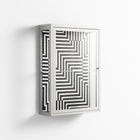 Rectangle In Rectangle - Wall Cabinet - Guido De Boer - Chalk - Clear glass
