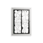 White Flowers - Wall Cabinet - Konrad Blaszczyk - Chalk - Overlay Glass