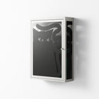 Black Cat - Wall Cabinet - Konrad Blaszczyk - Chalk - Overlay Glass