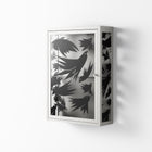 Black Birds - Wall Cabinet - Konrad Blaszczyk - Chalk - Overlay Glass