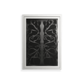 Black Potted Plant - Wall Cabinet - Konrad Blaszczyk - Chalk - Overlay Glass