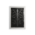 Black Potted Plant - Wall Cabinet - Konrad Blaszczyk - Chalk - Overlay Glass