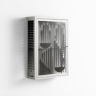 Black Fern - Wall Cabinet - Konrad Blaszczyk - Chalk - Overlay Glass