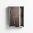 Wine And Me - Wall Cabinet - Raissa Oltmanns - Chalk - Overlay Glass