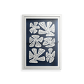 Blue Flower - Wall Cabinet - Magdalena Marchocka - Chalk - Overlay Glass