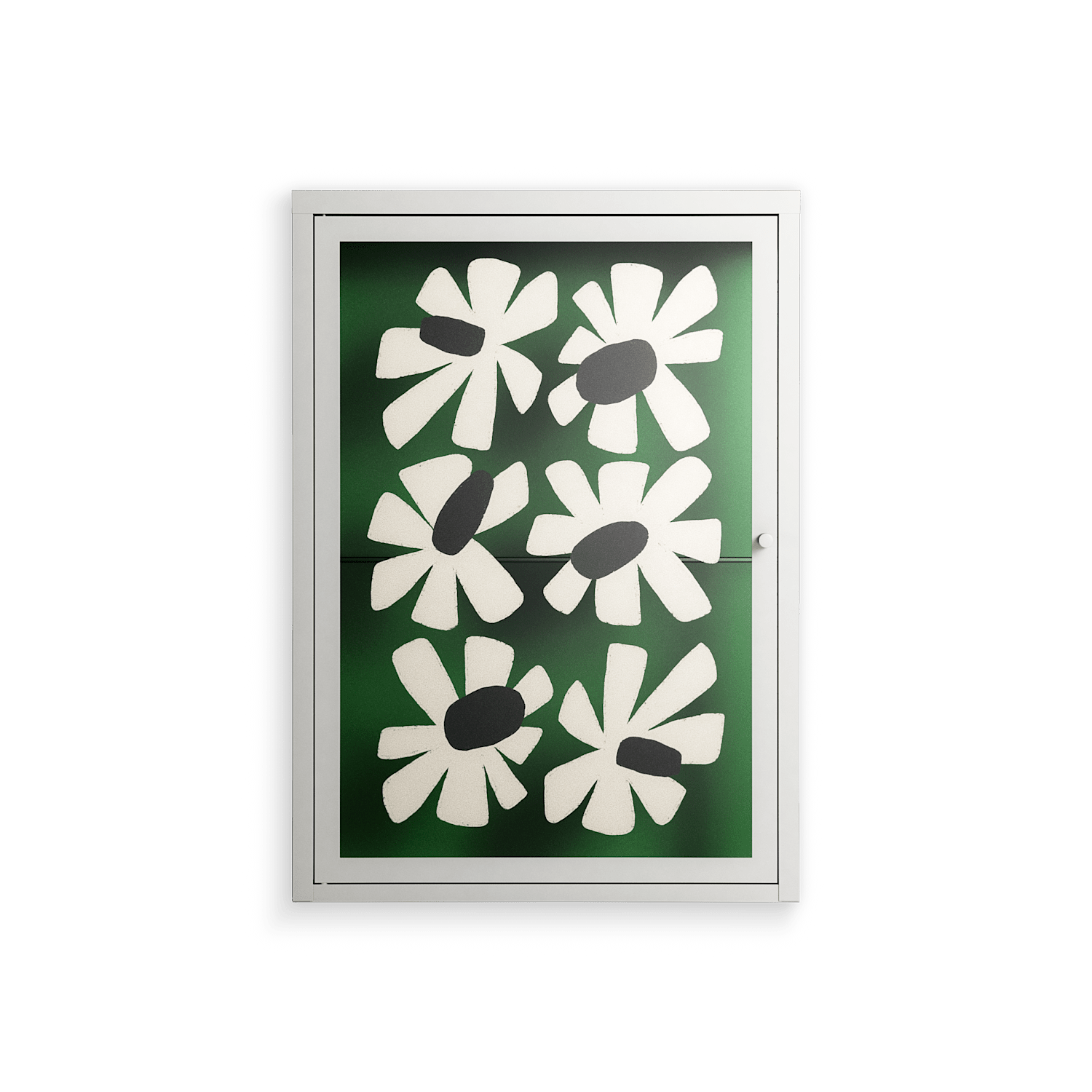 No Stress - Wall Cabinet - Magdalena Marchocka - Chalk - Overlay Glass