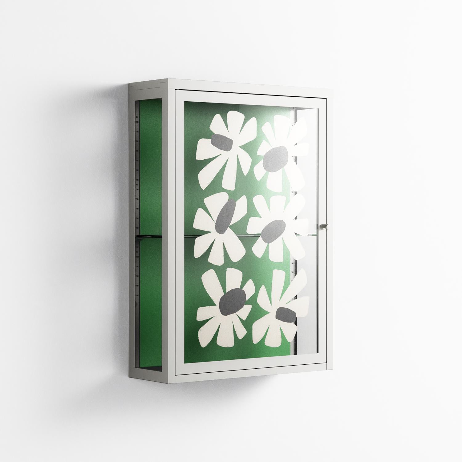 No Stress - Wall Cabinet - Magdalena Marchocka - Chalk - Overlay Glass