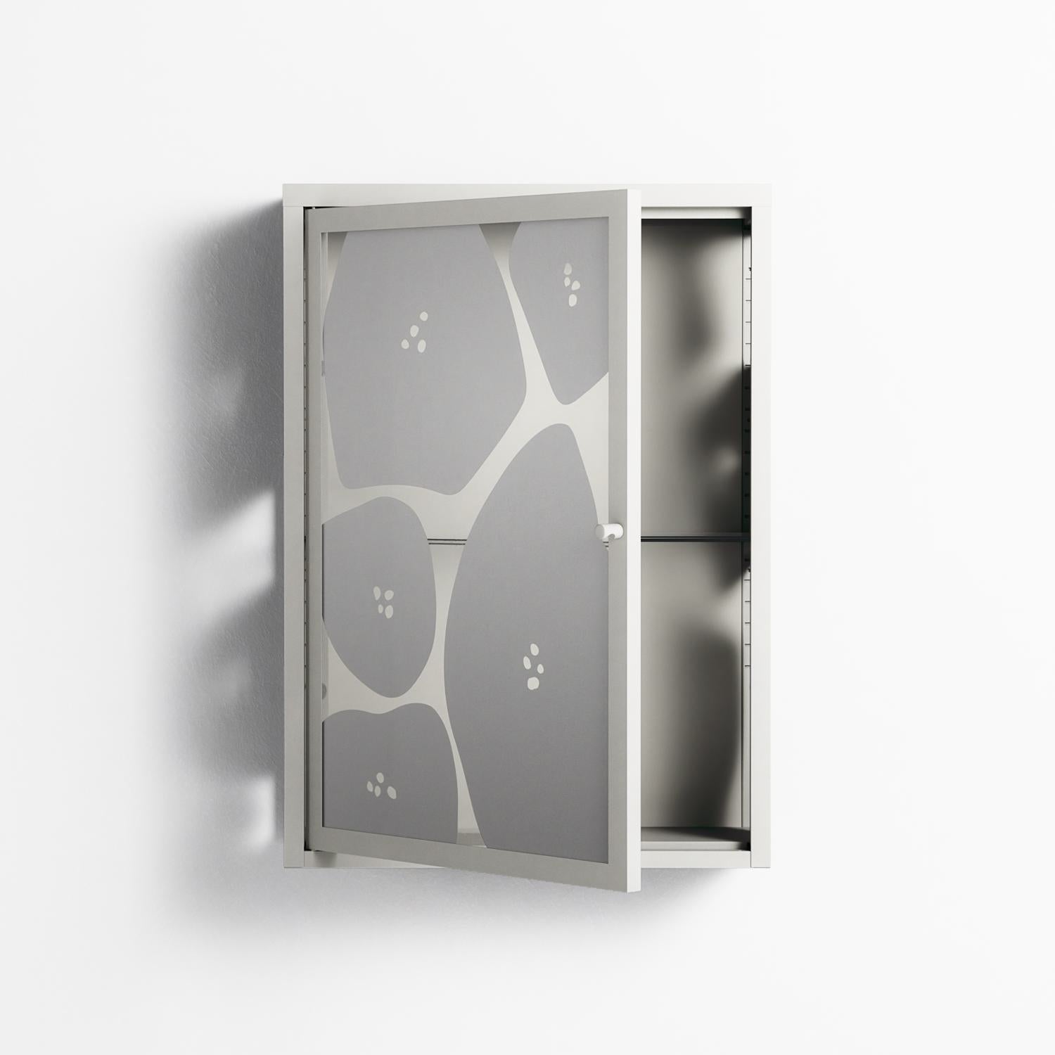 Stones - Wall Cabinet - Magdalena Marchocka - Chalk - Overlay Glass