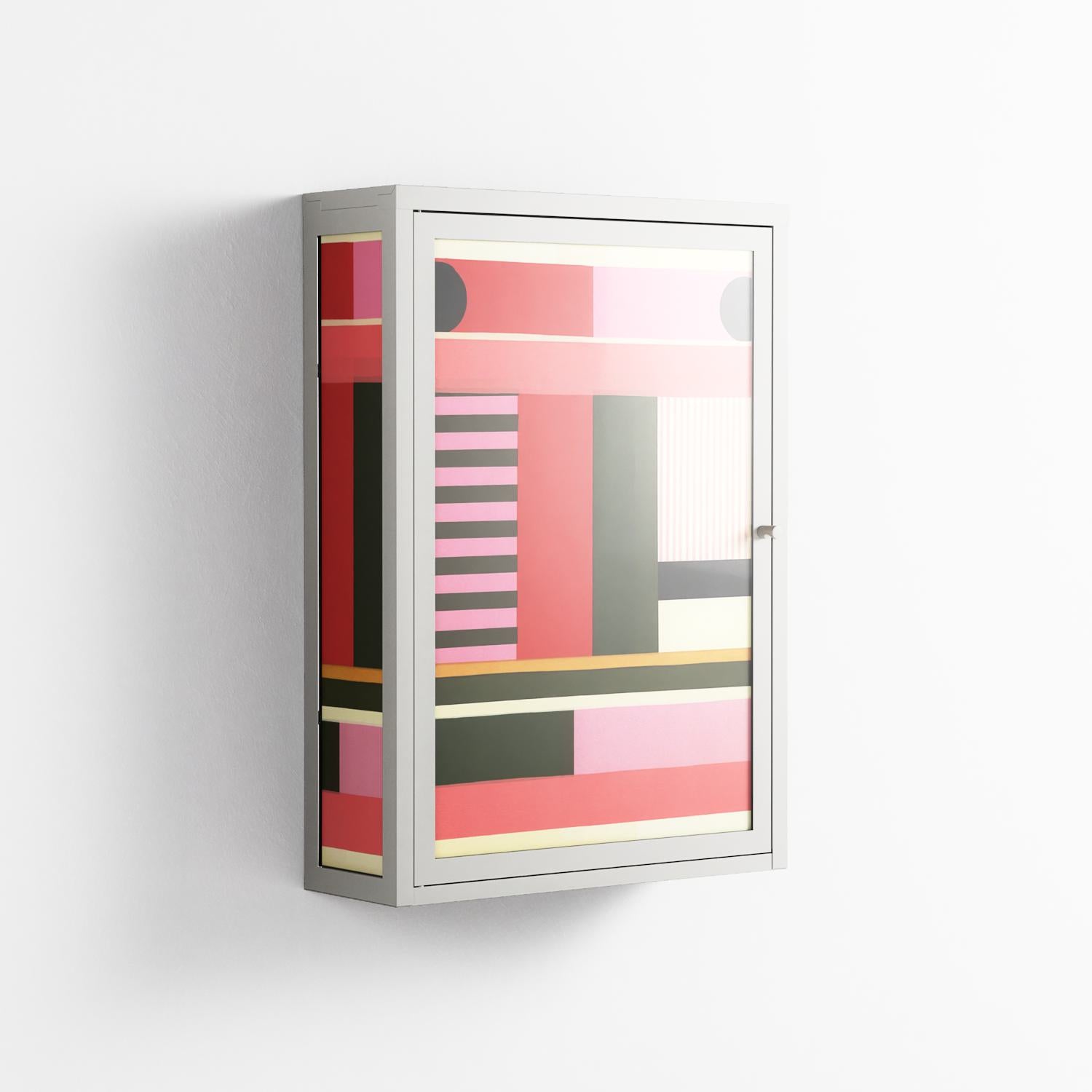 Harmonic - Wall Cabinet - Rikki Hewitt - Chalk - Overlay Glass