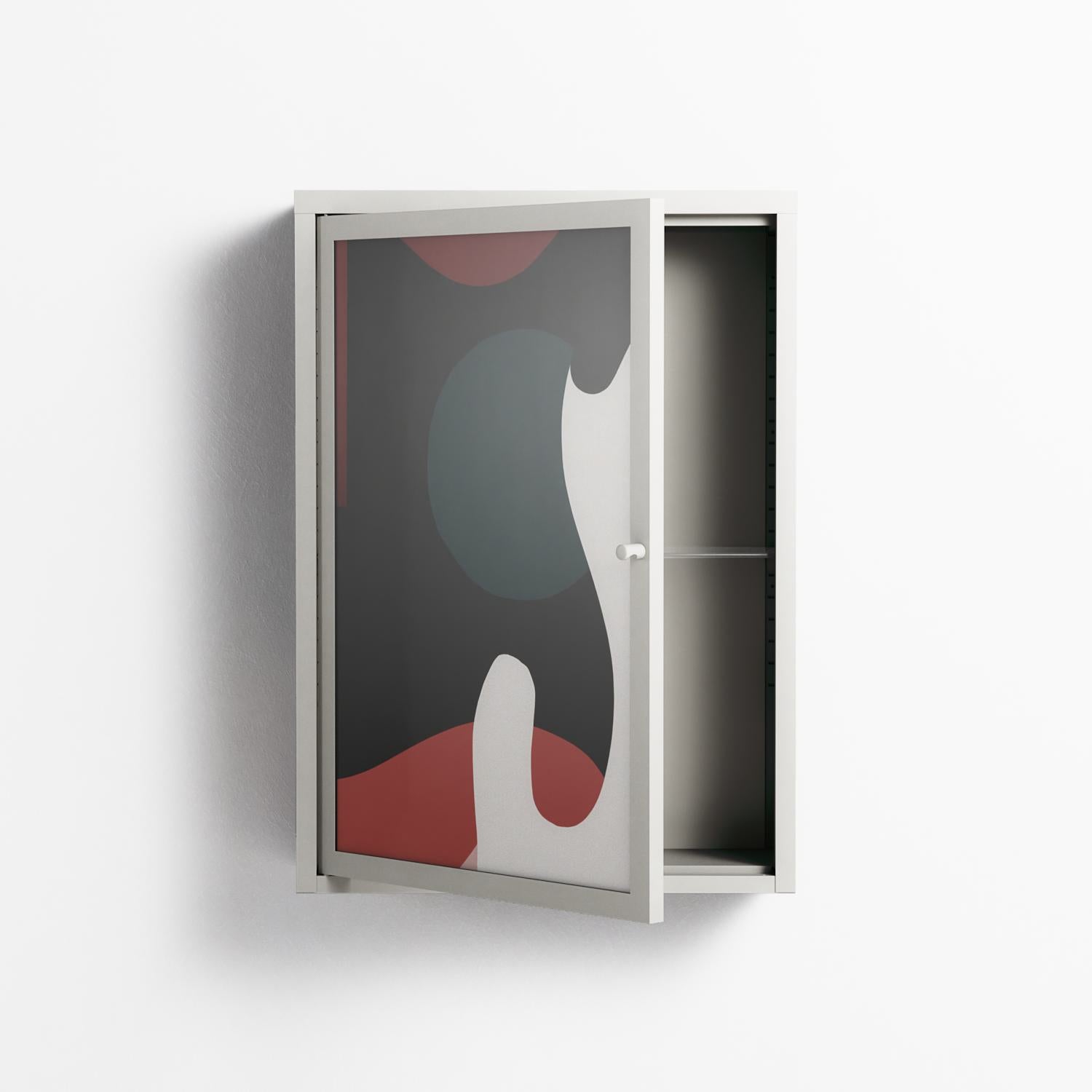 Plume - Wall Cabinet - Rikki Hewitt - Chalk - Overlay Glass