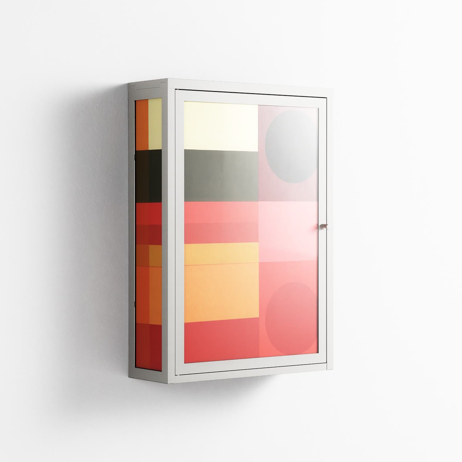 Turnstile - Wall Cabinet - Rikki Hewitt - Chalk - Overlay Glass
