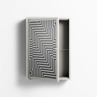Rectangle In Rectangle - Wall Cabinet - Guido De Boer - Chalk - Overlay Glass