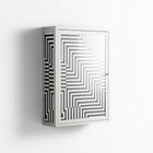 Rectangle In Rectangle - Wall Cabinet - Guido De Boer - Chalk - Overlay Glass