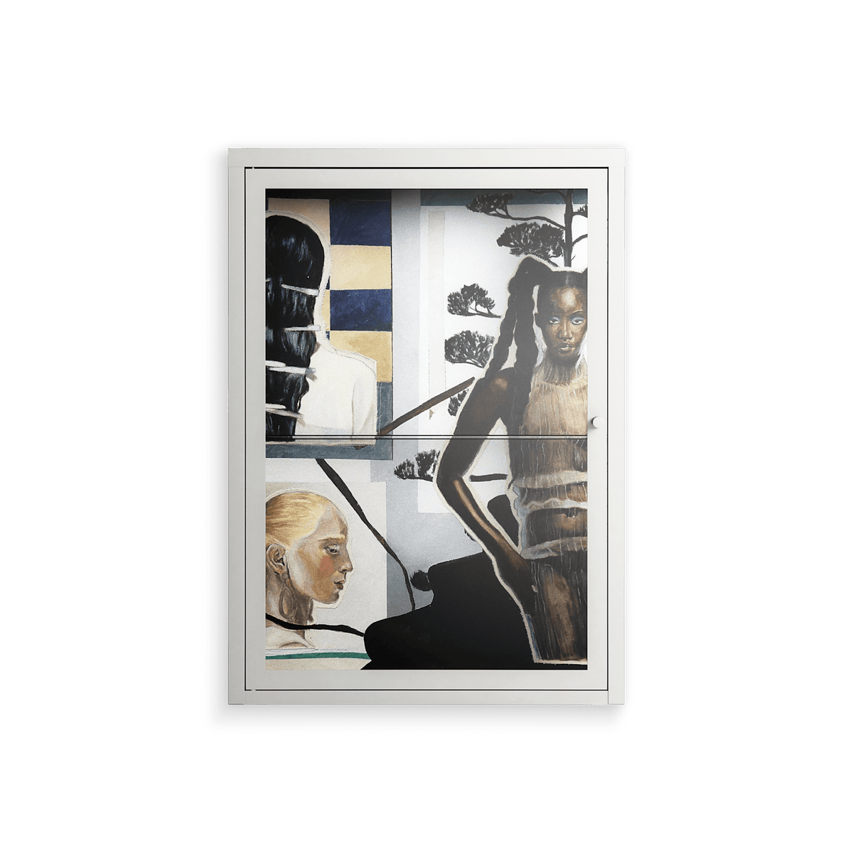 Dreaming With Open Eyes - Wall Cabinet - Sophie Goudman-Peachey - Chalk - Clear glass